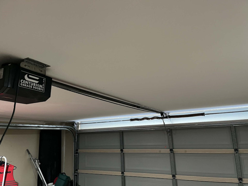 Garage door motor before being replaced
