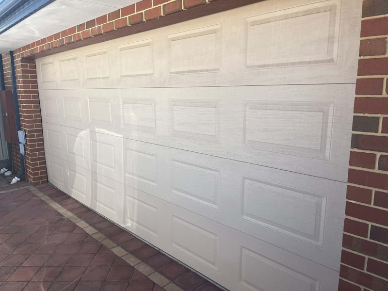 Repaired garage door